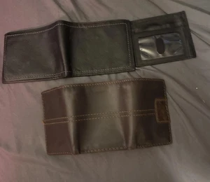 Stylish Brown and black Leather Wallets. 2 Wallets Total. Great Condition. - Picture 1 of 8
