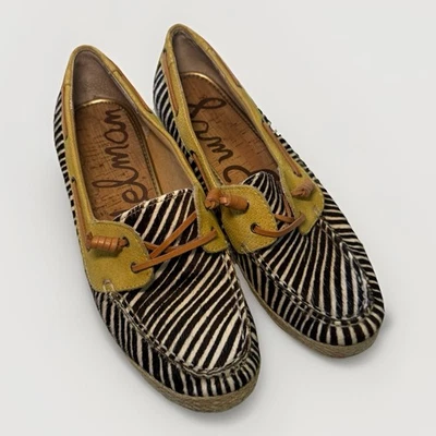 Sam Edelman Sebastian Zebra Calf Hair  Woman’s Boat Shoes Sz 8M - Image 1 of 4