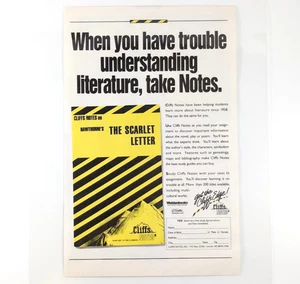 Cliffs Notes 1994 Der scharlachrote Buchstabe laminierte Literatur Studienbuchanzeige - Bild 1 von 5