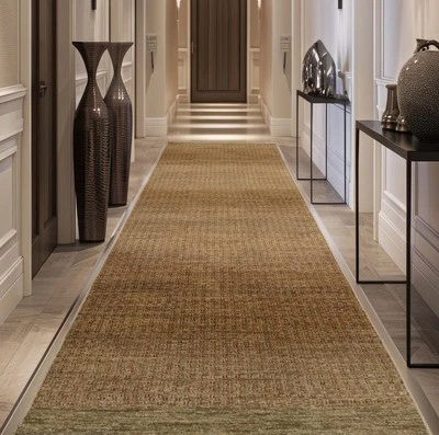 Michaelian & Kohlberg Peshawar Textured 2'6''x9'8" Runner Hand Knotted Wool Rug - Image 1 of 4