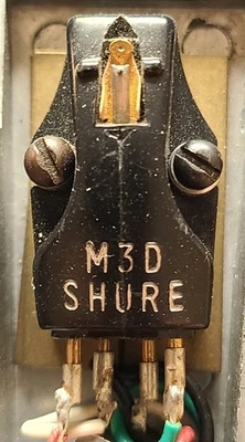 Картридж винтажный стереофонический Shure M3D со стилусом. Протестировано, см. описание.  - Изображение 1 из 4