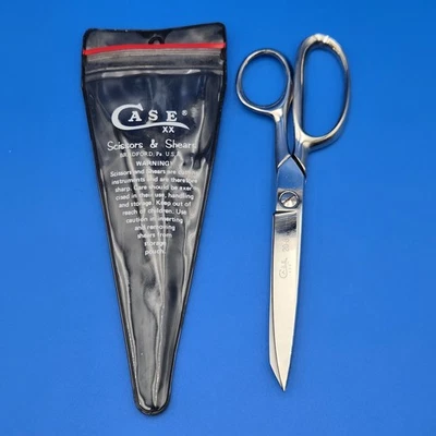 Case XX Scissors & Shears-20-8 Made in USA Chrome-Vintage Sewing-8" NOS - Image 1 of 4