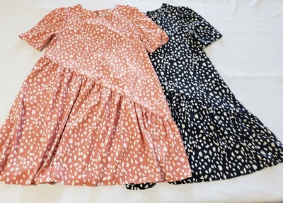 2 Vestidos Wonder Nation Niñas XXL 18 Multicolor Manga Corta Pullover Poliéster Foto 1 de 4