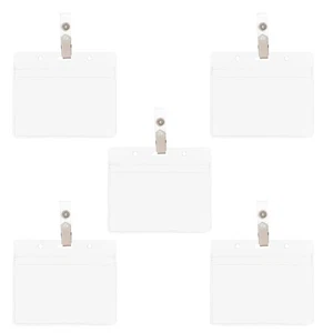 5 Sets Card Protectors Work Protective Sleeve Clear Cards Holder - Picture 1 of 12