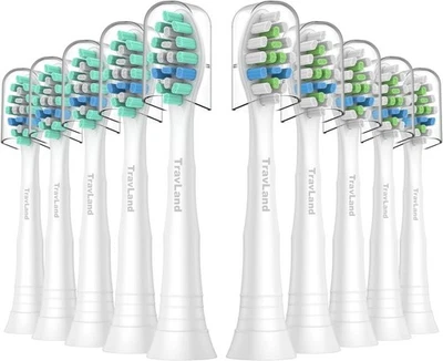 10 Replacement Toothbrush Heads Compatible with Philips Sonicare SnapOn Electric - Image 1 of 4