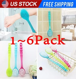 Spazzola Corpo Bagno Manico Lungo Morbida Schiena Doccia Esfoliante Scrubber Massaggiatore - Foto 1 di 23