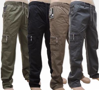 2286 THERMO Herren Schlupf-Hose Winter Freizeit Cargo Dehn-Bund Innen-Fleece K87 - Bild 1 von 4