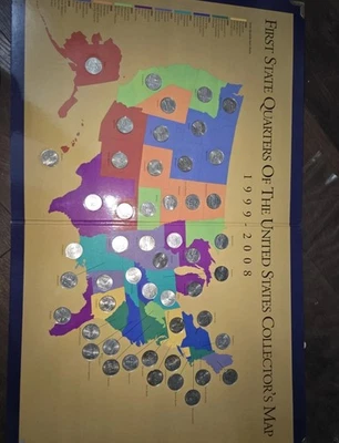 First State Quarters of the United States Collectors Map 1999-2008 - Image 1 of 4