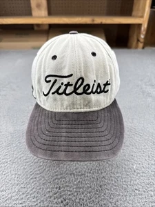 Vintage 90s TITLEIST FJ Footjoy USA Made Hat Cap NEW ERA Golf Leather Strap Back - Bild 1 von 8