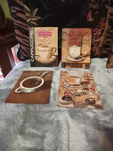 Set Harz Küche Wandtafeln, Cappuccino, Mokka Motiv, 3D wie Effekt. - Bild 1 von 8