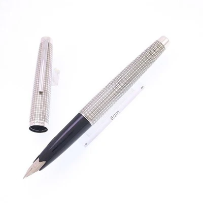 PLATINUM Fountain Pen Small sterling silver Nib F 14K WG White Gold Writing - Image 1 of 4