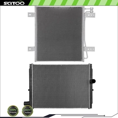Car Radiator and A/C Condenser Kit Fits 2003 International Harvester 9900i SFA Foto 1 de 4