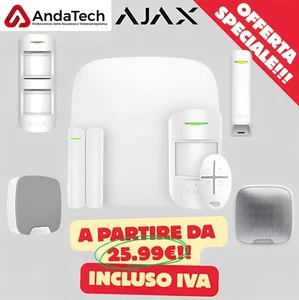 Kit AJAX Allarme Casa Senza Fili STARTERKIT con Hub 2G Wireless Sensore Moviment - Foto 1 di 16