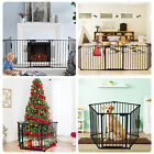 122 Inch Baby Play Yard Pet Playpen Metal Fireplace Safety Fence Gate Super Wide