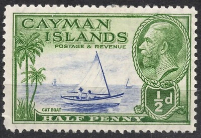 Catboat SG97 Sn: #86 1935 1/2 d Islas Caimán, escenas locales MH LH Foto 1 de 2