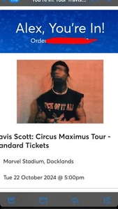 Travis Scott Melbourne Concert Ticket (22nd October) - Picture 1 of 1