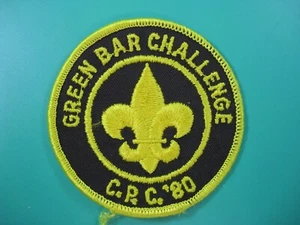 BSA Vintage 1980 mint patch GREEN BAR CHALLENGE Columbia/Cascade Pacific Council - Bild 1 von 2