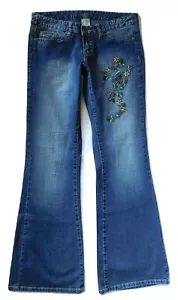 Pantalones de mezclilla de colección Y2K Spacegirlz bordados talla 9 largos - Imagen 1 de 4