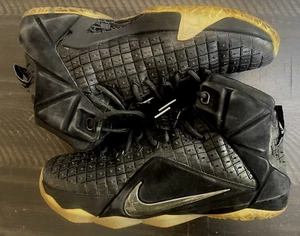 Nike Lebron 12 XII EXT Rubber City schwarz Basketballschuhe 744286-001 Größe 9,5 gebraucht, in einwandfreiem Zustand - Bild 1 von 7