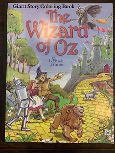Vintage The Wizard Of Oz Giant Coloring Story Book 1980 RARE NEW - Picture 1 of 4