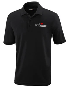 Performance Golf Tees I Love Seychelles Short Sleeves Polo Shirts for Men - Picture 1 of 11