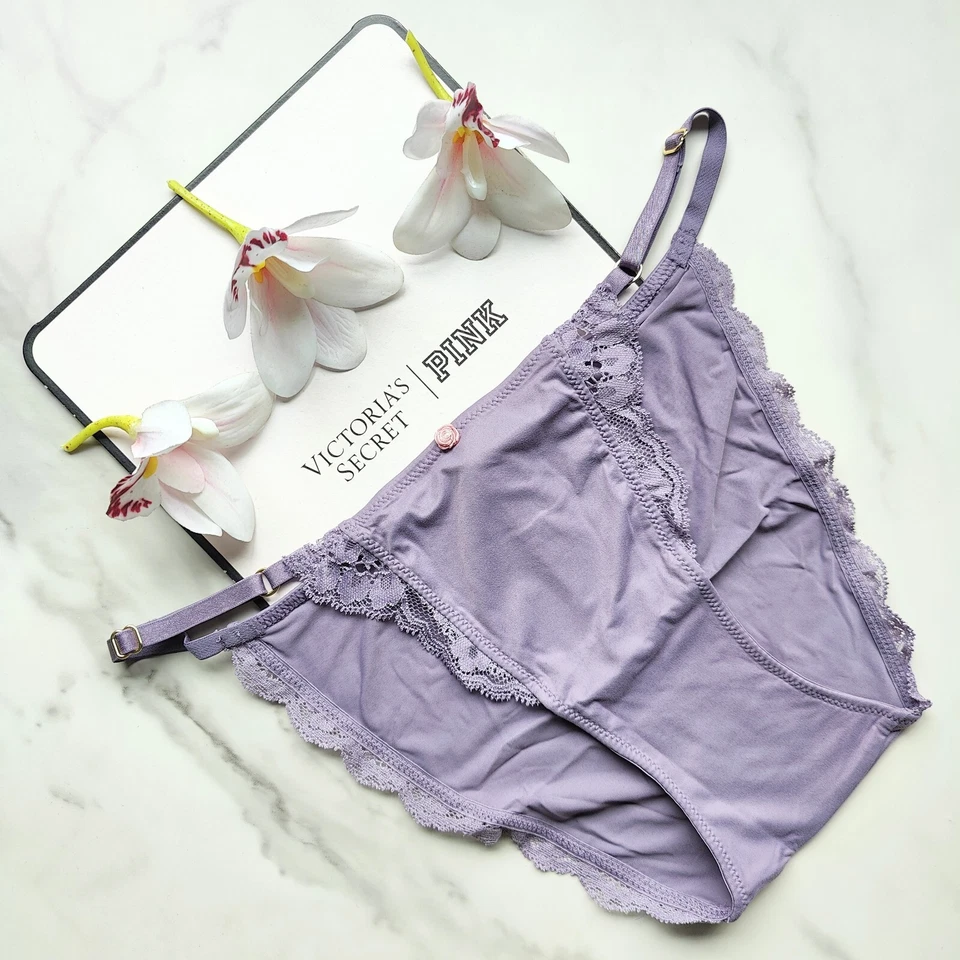 Victoria's Secret Dream Angels Lace-Trim Adjustable String Bikini Panty Frozen - Image 1 of 4