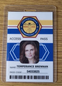 Bones Jeffersonian TV ID Badge- Temperance Brennan costume prop cosplay - Picture 1 of 3