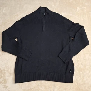 Suéter Calvin Klein Adulto Mujer Grande Negro 1/4 Cremallera Cuello Simulado Algodón - Imagen 1 de 9