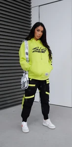 OFFSET SHWA SPEED JOGGER - NEGRO CON NEÓN - JOGGER ESTILO MILITAR - Imagen 1 de 3