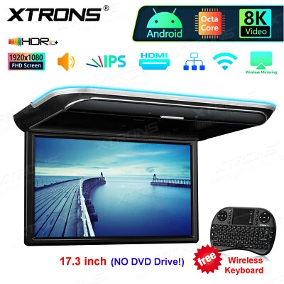17.3" Android 32GB Car Roof Overhead Monitor TV HDMI WiFi IPS Screen Mirror - Image 1 of 4