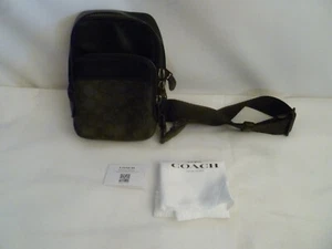 COACH Gotham Sling Pack 13 In Signature Canvas Black CC091 RRP £295 Brand New - Picture 1 of 24