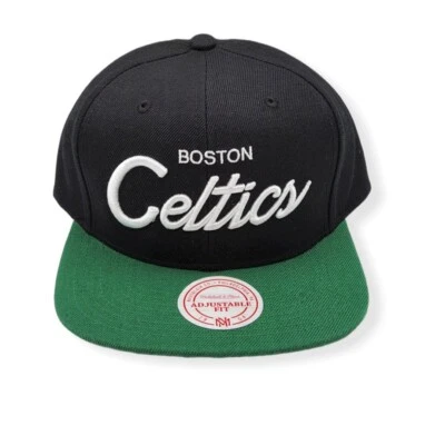 Mitchell & Ness Boston Celtics Classic Script Negro/Verde Snapback Ajustable Foto 1 de 4