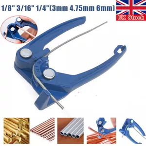 1/8 3/16 1/4" Tube Bender Tubing Fuel Brake AC Refrigerant Line Bending Tool UK - Picture 1 of 6