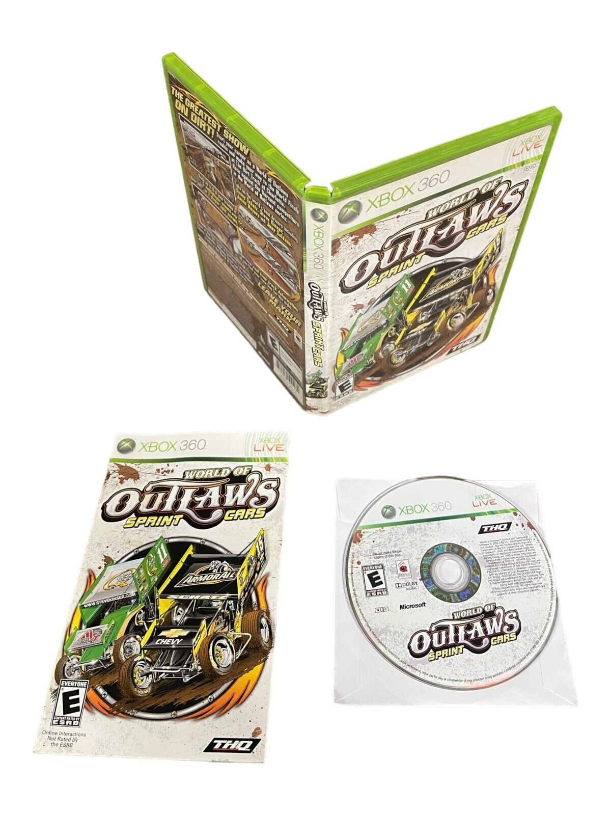 Microsoft Xbox 360 CIB Complete TESTED World of Outlaws: Sprint Cars
