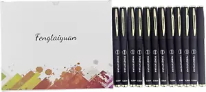 Fengtaiyuan 038P18X12, Schwarze Gel Tinte Tintenroller, Schwarze Tinte, Ultrafein 0,3 - Bild 1 von 12