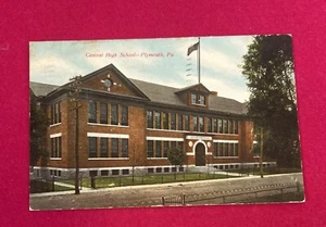 Postcard- Central High School Plymouth, PA Postmarked 1908 - Picture 1 of 2