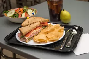 Cafe Standard Plastic Cafeteria/Fast Food Tray,BPA Free - 14" x 10" Black - Picture 1 of 9