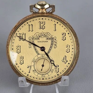 1924 Waltham Colonial B Thin 12s 14K Gold Filled Pocket Watch 17j A.W.W.CO - Picture 1 of 9