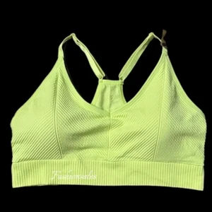 Victorias Secret PINK Active Seamless Sports Bra Lightly Lined Padded Lime XXL - Picture 1 of 4