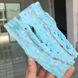 243g Natural hemimorphite Quartz Crystal Slice Reiki Mineral Adorn Healing G599 - Foto 1 di 14