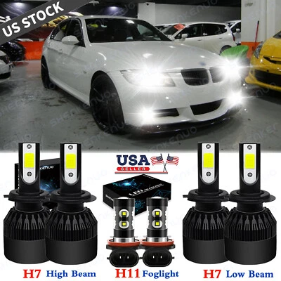 Faro LED blanco y bombilla antiniebla para BMW 323i 328i 335i 340i xDrive -6x 6000K Foto 1 de 4