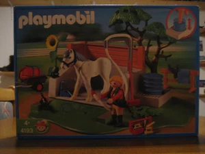 Playmobil Pferdewaschstelle 4193, nahezu vollständig, wenig Gebrauchsspuren, OVP - Bild 1 von 4