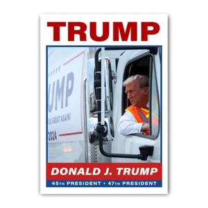 Tarjeta coleccionable presidencial personalizada Donald Trump camión de basura 2024 elección - Imagen 1 de 5