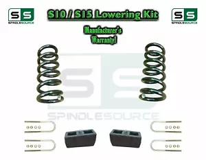 3"/3" Drop Coils KIT FOR 82-05 Chevy S-10 S10 / GMC S15 Sonoma Blazer Jimmy 4Cyl - Picture 1 of 1