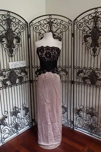 1326 DESSY 2849 TOPAS GRÖSSE 10 SCHWARZ SPITZE MIT SATIN FORMELLES KLEID KLEID - Bild 1 von 7