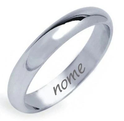 ANELLO ARGENTO 925 UOMO DONNA FEDINA FEDE INCISIONE NOME GRATIS ★ GIOIELLERIA - Immagine 1 di 4