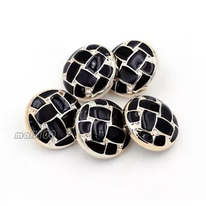 12pcs Fashion Round Black Resin Overcoat Suit Coat Shank Buttons 18 21 25 30mm - Imagen 1 de 5