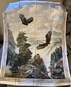 Eagle Fabric Panel 33” By 44” By Deborah Northcott.  .916 Of A Yard Eagle Pass - Picture 1 of 6