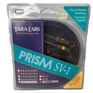 TARA Labs Prism SV-1 S-Video Cable 1 meter New Old Stock - Picture 1 of 2