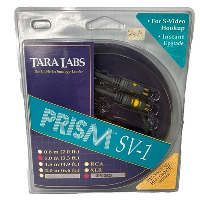 TARA Labs Prism SV-1 S-Video Cable 1 meter New Old Stock - Image 1 of 2